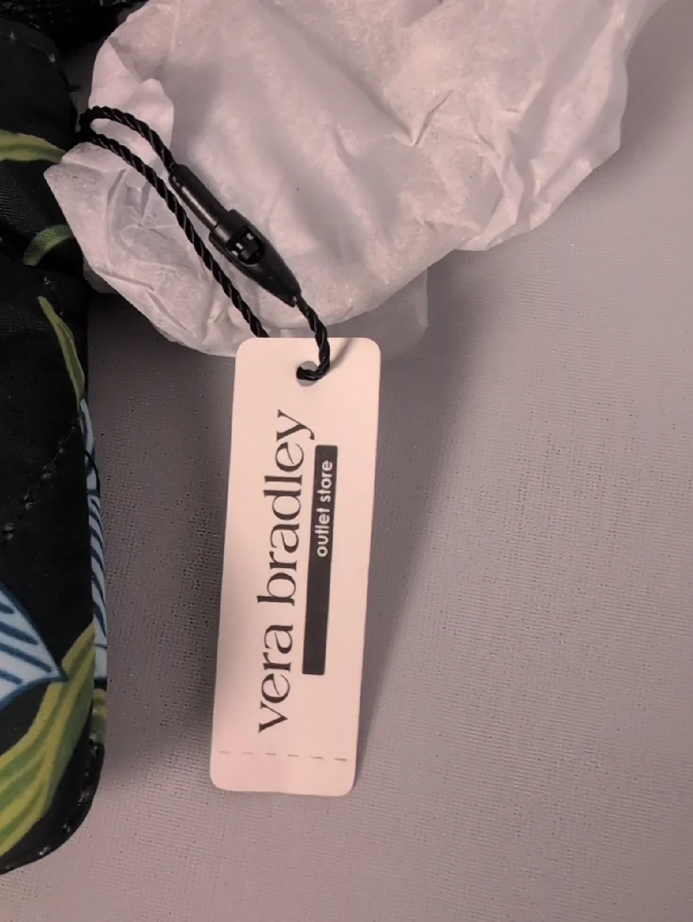 Vera Bradley Outlet Zip ID & Lanyard in Charlotte Stems Ultralight